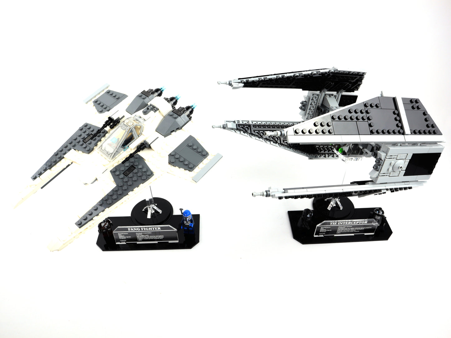 Mandalorianischer Fang Fighter vs. TIE Interceptor™ (75348) Display Stand