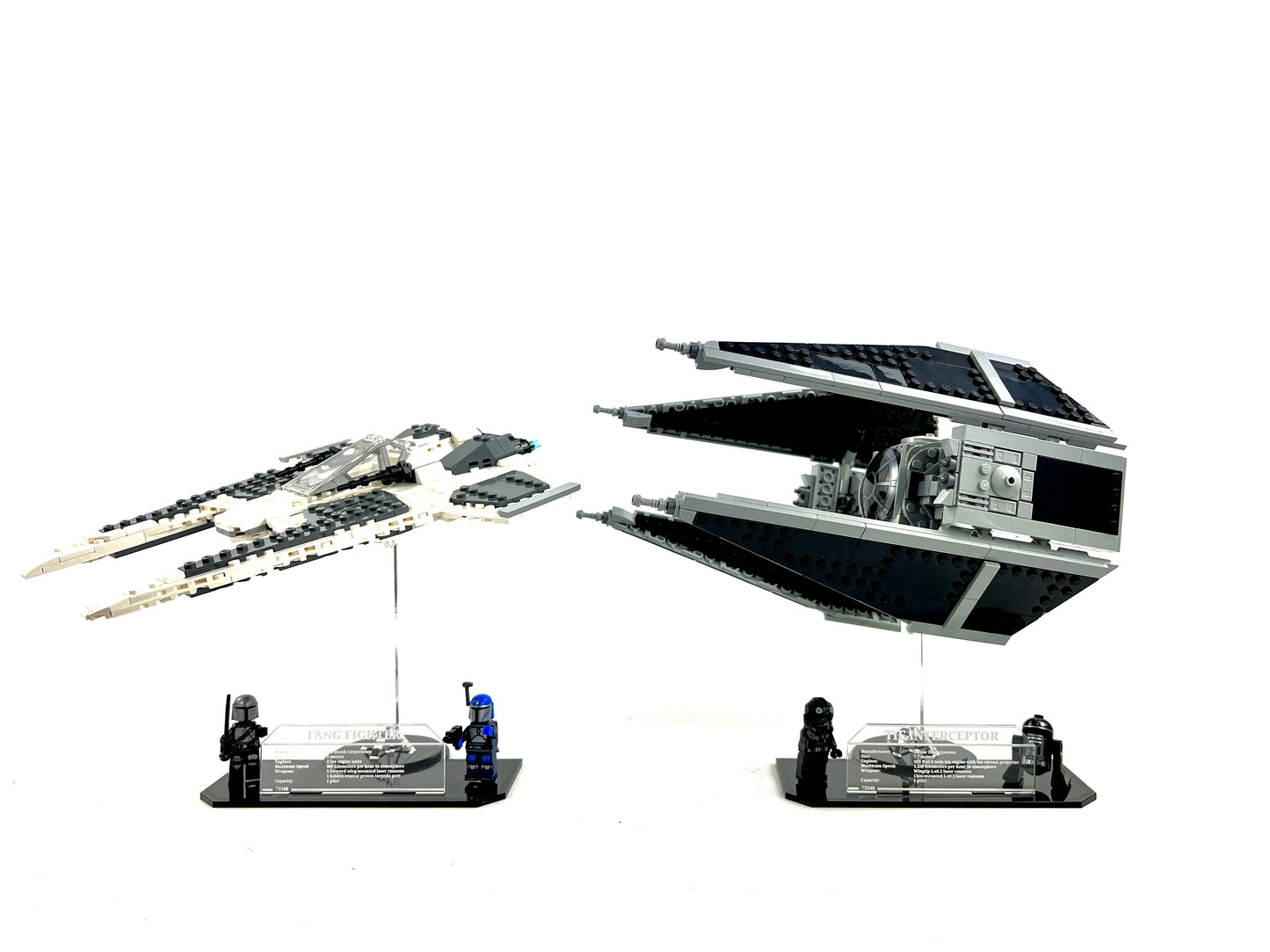 Mandalorianischer Fang Fighter vs. TIE Interceptor™ (75348) Display Stand
