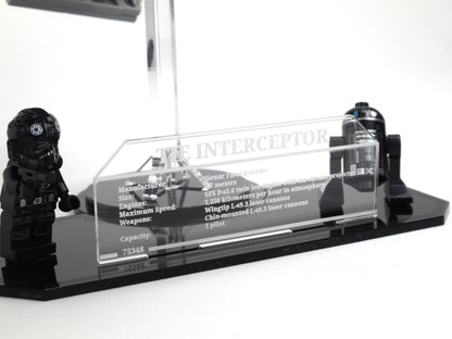 Display Stand for Mandalorian Fang Fighter vs. TIE Interceptor™ (75348)